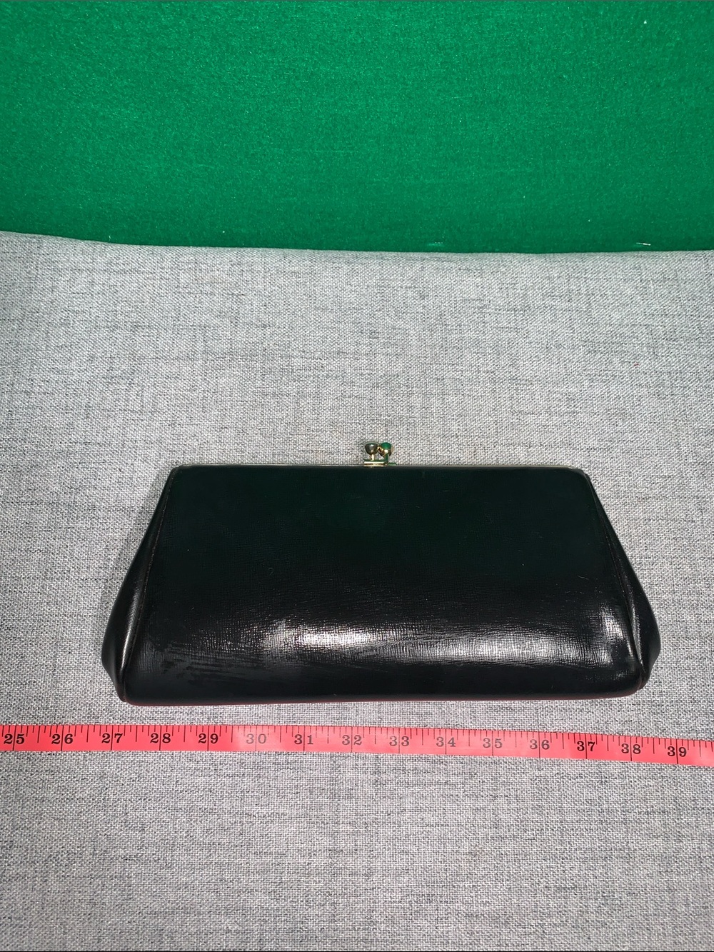 Timeless Black Leather Frame Clutch